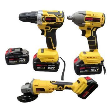 Акумуляторний набір BOXER BX 189 3в1 36V 4Ah гайковерт шуруповерт КШМ 125 мм