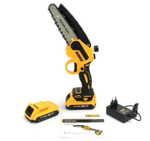 Мініпила акумуляторна DeWalt DCM155N 24 В 5 А&middot;год шина 15 см з 2 акумуляторами
