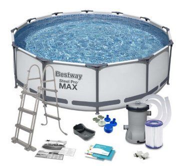 Каркасний басейн Bestway 366&times;100 см 9150 л з фільтр-насосом і драбиною