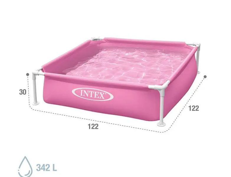 Дитячий каркасний басейн Intex 57172 122&times;122&times;30 см 340 л рожевий